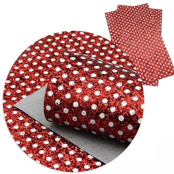 

David accessories 30*140cm Dots Glitter Synthetic Leather For Hair Bow Bow-knot Bags DIY Projects,c4355