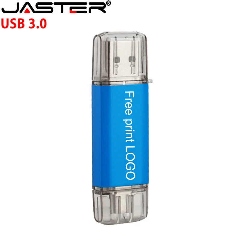 USB Type C Горячая Распродажа JASTER OTG флеш накопитель 64 ГБ 32 16 8 4 флешка 3 0 Флешка для