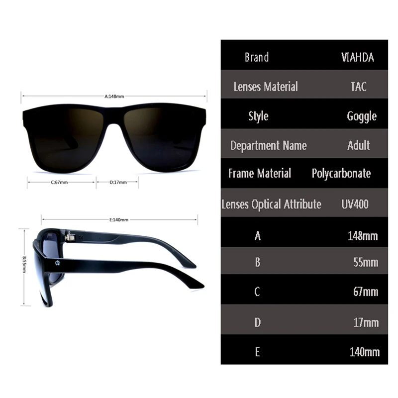 Viahda New Sunglasses Women Men Brand Design Sun Glasses Fashion Classic UV400 Eyewear