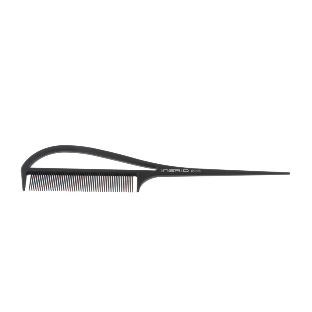 Plastic Anti-static Fine Teeth Rat Tail Teasing Comb Braiding Pintail Comb