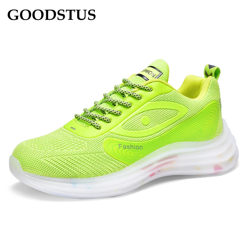 

GOODSTUS Men Sneaker New Arrival Autumn Mesh Breathable Eyes Thick Soft Bottom Height Increase Men Outdoor Running Shoes