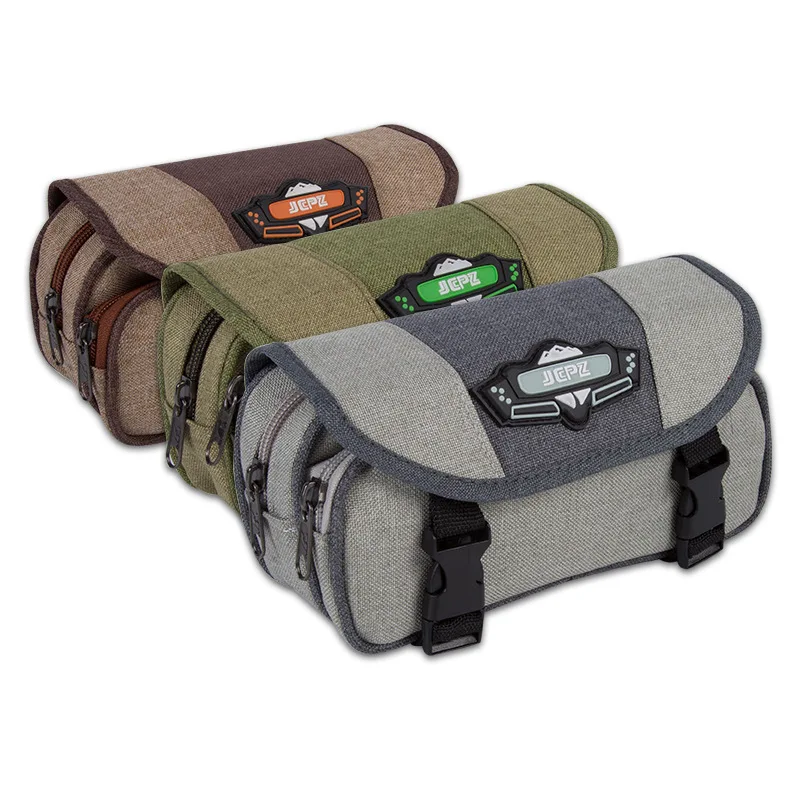 

Korean Canvas Pencil Case Leisure Primary and Secondary School Students Stationery Large Capacity Multi-function Pencil Bag