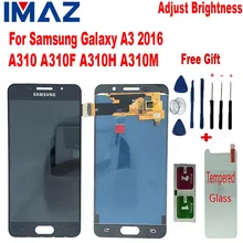IMAZ להתאים בהירות 4.7 "A310 LCD עבור סמסונג גלקסי A3 2016 a310 A3100 SM-A310F LCD תצוגת מסך מגע Digitizer הרכבה(China)