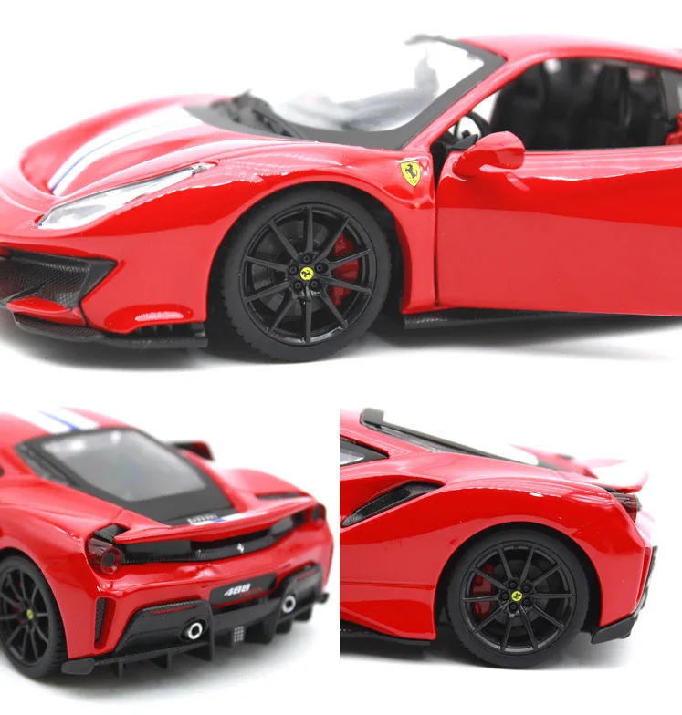 Burago 1:24 модель модели автомобиля из искусственного сплава для Ferrari 488 pista литой под давлением спортивный автомобиль модельные игрушки, коллекционные для мужчин детей Gfit