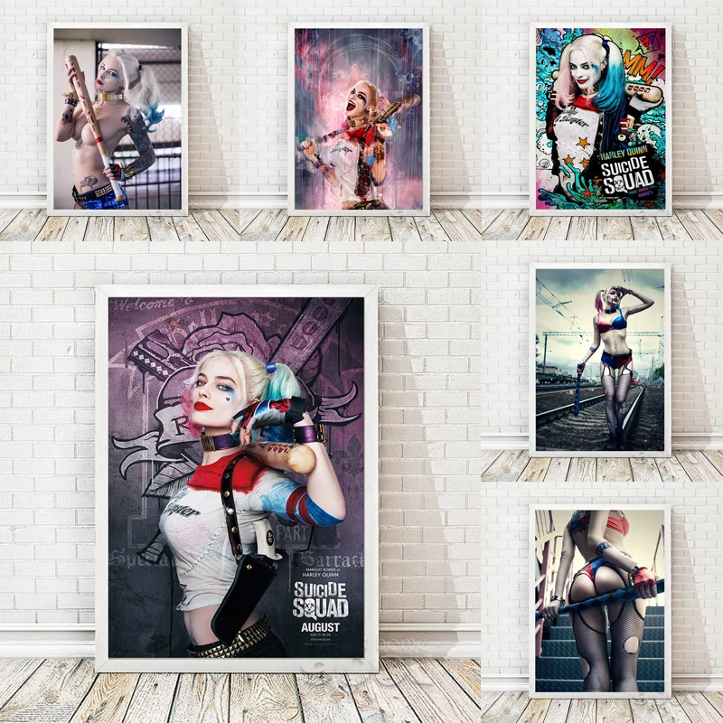 Отряд Самоубийц Харли Куинн кино плакаты и принты джокер женщины холст картина