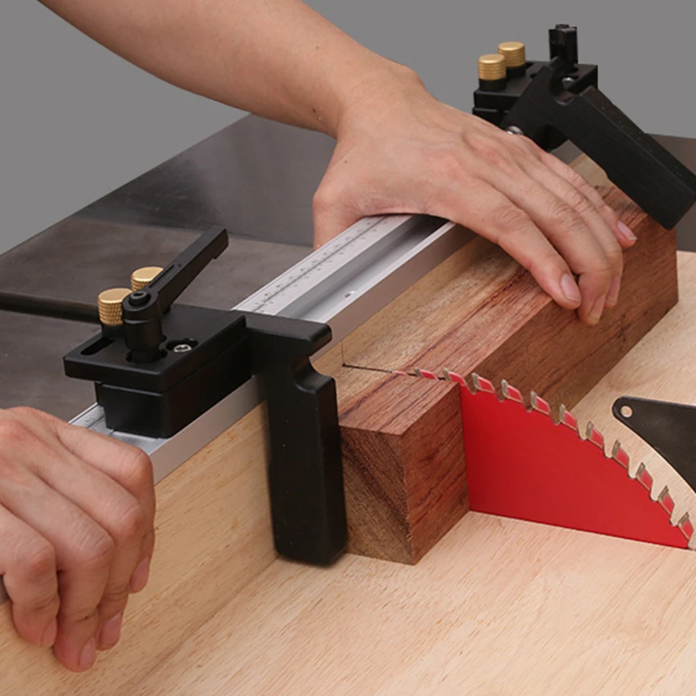 Раздвижные кронштейны деревообрабатывающий инструмент DIY локатор левый и правый прочный Т-образный слот верстак джиг ручной торцовочный трек стопор профессиональный