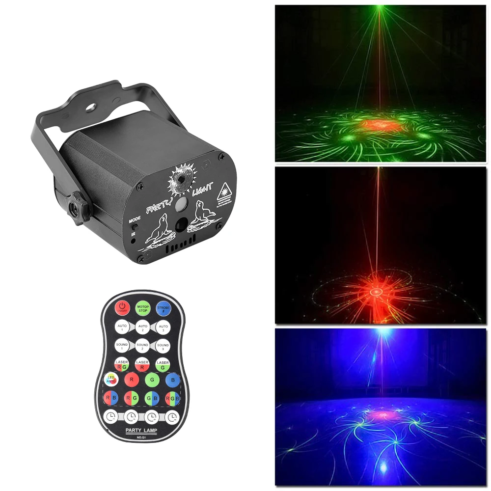 60 узоров RGB светодиодный светильник для дискотеки 5 В USB подзарядка RGB лазерный проекционный светильник сценический светильник ing Show для дома вечерние DJ KTV танцевальный пол