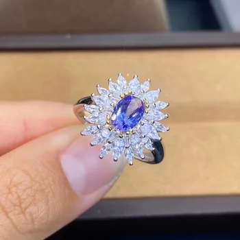 

Tanzanite ring Natural And Real Tanzanite Ring Wedding Engagement Rings for Women 925 sterling silver Ring