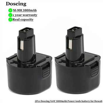 

Doscing 3.0Ah Ni-MH for 9.6V Battery DW9062 Dw9061 DW926 DC750KA DW955K DW955 DW926K-2 DW926K DW902 DW050 DE9062 DE9061 DE9036