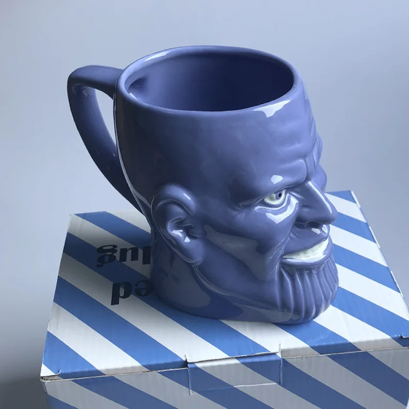 

Multifunctional 3D Large Capacity Water Cup Ceramic Cup Breakfast Milk Coffee Cup Creative Hero Character Expression Coffee Cup