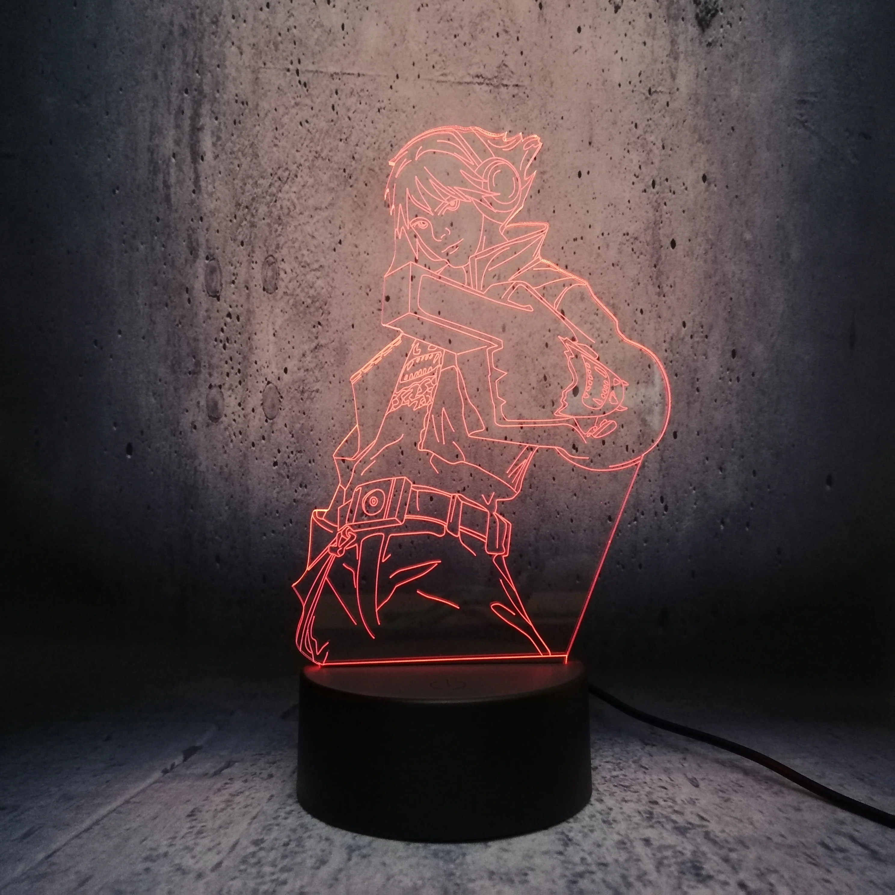 Горячая мультяшная игра фигурка LOL Ezreal 3D светодиодный USB лампа Иллюзия атмосфера