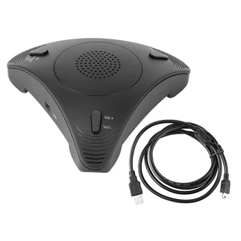 

USB Desktop Computer Conference Omnidirectional Condenser Microphone Speaker Speakerphone for Recording Gaming Meeting