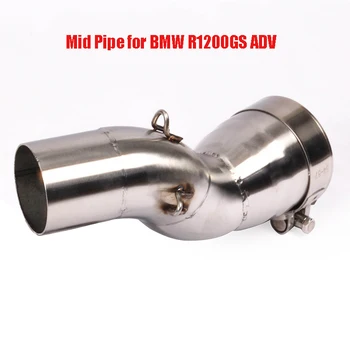 

Motorcycle Exhaust Tip Connecting Tube Middle Mid Link Pipe Stainless Steel Modified Pipe for BMW R1200GS ADV 2013-2019