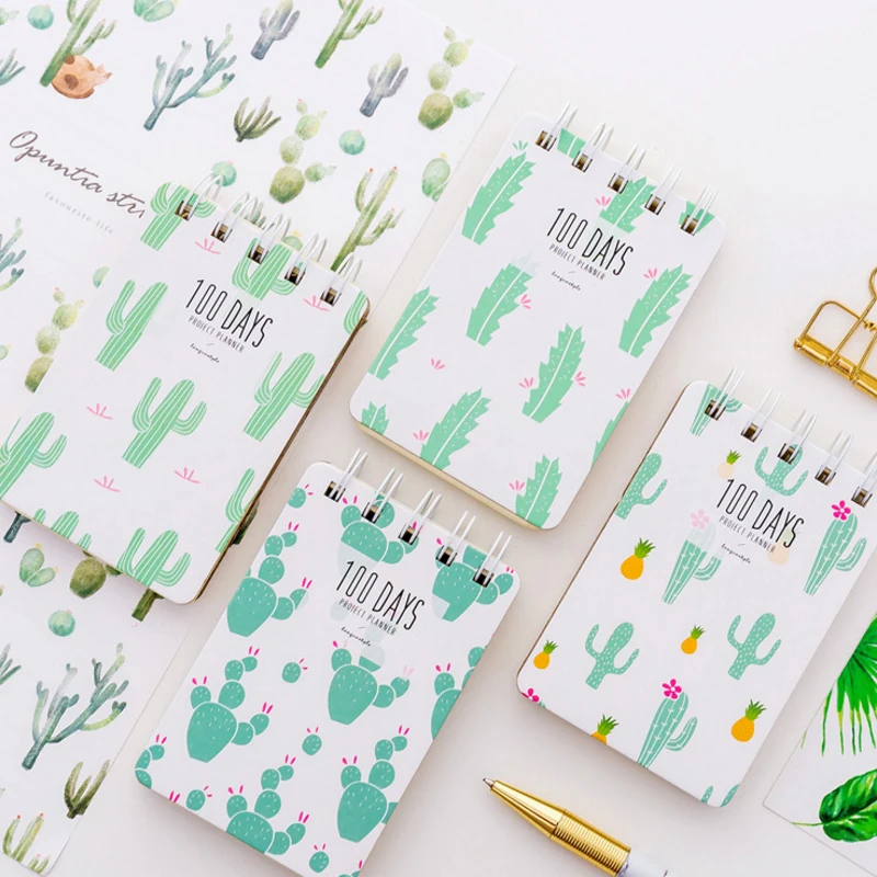 

1pcs/lot Green Cactus Writing Paper Notepad DIY Classical Handwritten Sketchbook Memo Girls Student School Office Papelaria