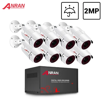 

ANRAN Security Camera System 1080P 8CH Kit Surveillance Video Recorder IR Outdoor 2MP Waterproof Camera AHD DVR System IP66