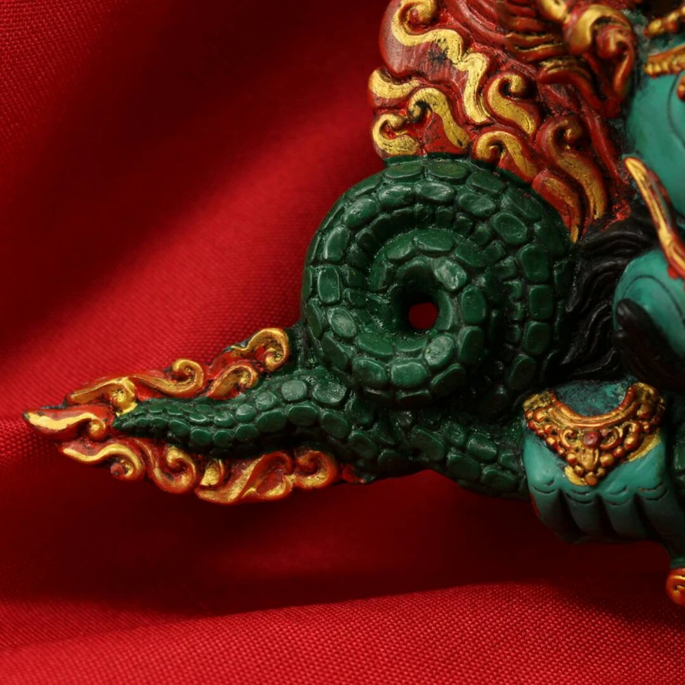 Индийский Бог птица Ретро Старый тибетский ремесла Непале окрашенные золотые