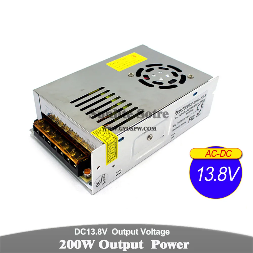 Переменный 13,8 V 200W источник питания светодиодный трансформатор 220V 110V AC DC13.8V источник питания s для камеры видеонаблюдения Stpper CNC лампа
