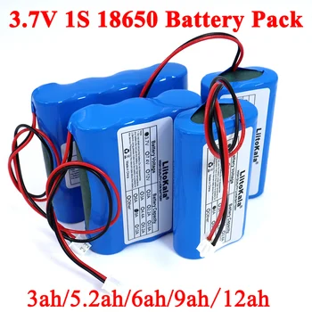 

Liitokala 3.7V 18650 Lithium Battery Pack 1S 5200mAh Fishing LED Light Bluetooth Speaker 4.2V Emergency DIY batteries with PCB