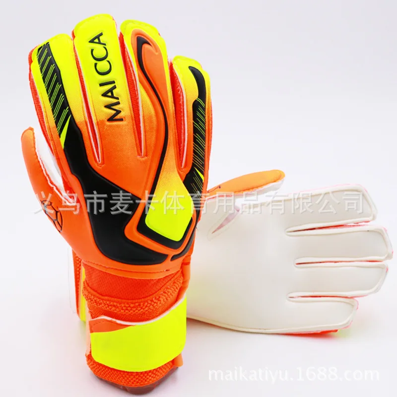 

Football Goalkeeper Gantry Goalkeeper Gloves Thick Wear-Resistant Anti-slip Goalkeeper Gloves with Finger Guard Latex Gloves