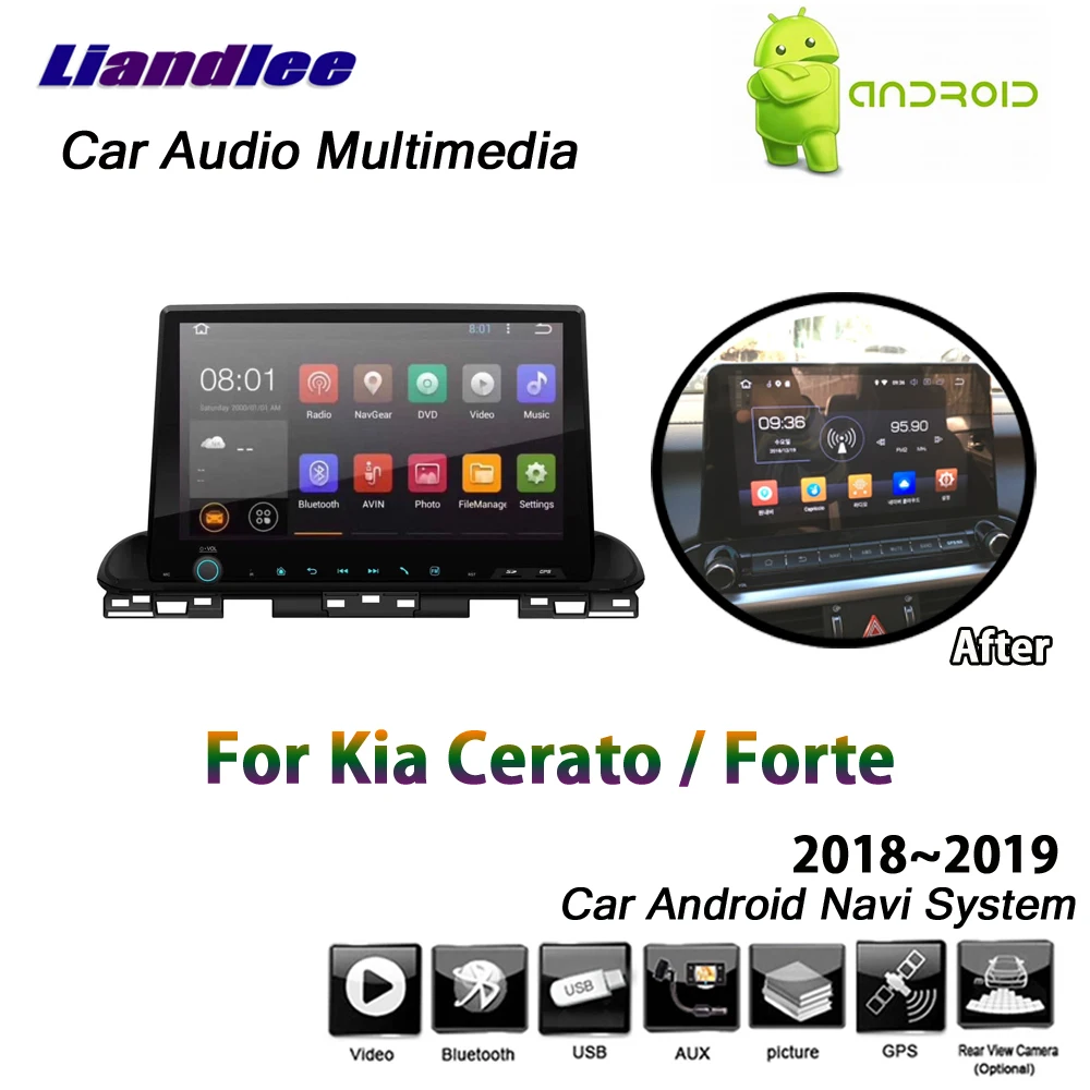 

Liandlee Android For Kia Cerato / Forte 2018~2019 Stereo Screen Carplay Mirror Link Wifi BT Map GPS Navi Navigation Multimedia