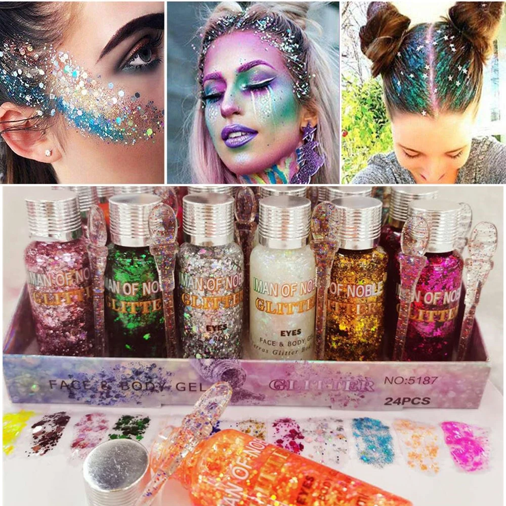 Multi-Colors Mermaid Jelly Glitter Gel Body Face Cream Star Patch Sequin Fairy Dust Tears Paste Flash Drill | Красота и здоровье