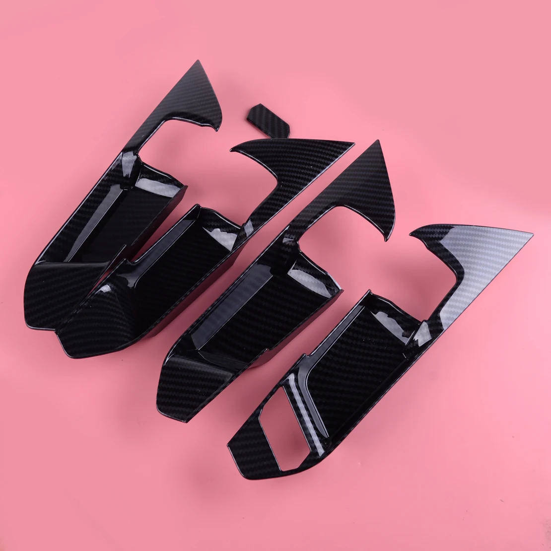 

DWCX 5PCS Carbon Fiber Texture Interior Door Handle Cover Frame Trim Fit for Toyota RAV4 2019 2020