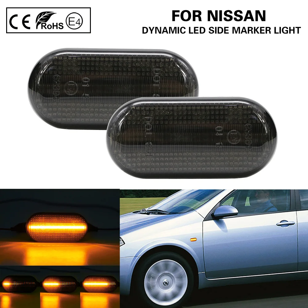 

Dynamic Smoke LED side marker light turn signal lamp for Smart FORTWO 453 14-18 Renault OPEL NISSAN DACIA