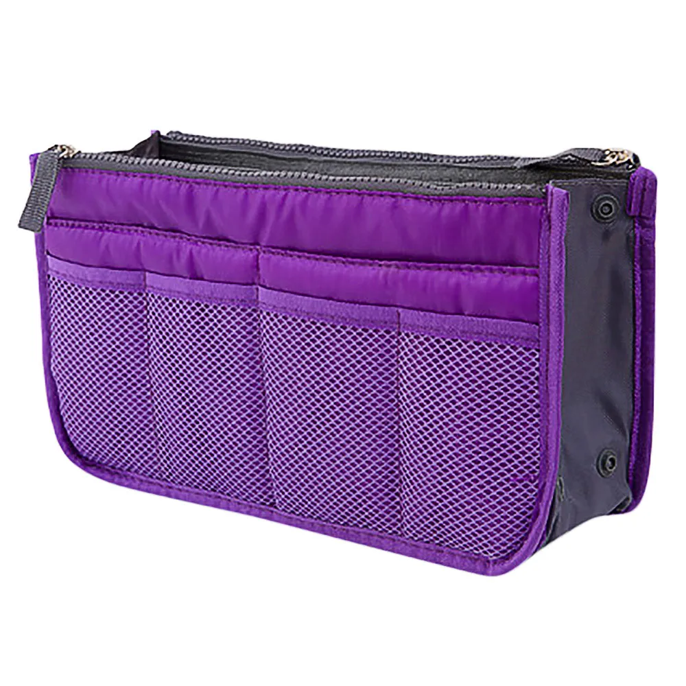 OCARDIAN косметичка для женщин вставка сумочка сумка для хранения pad менеджер женские сумки для хранения аккуратные путешествия Прямая поставка CSV - Цвет: Purple