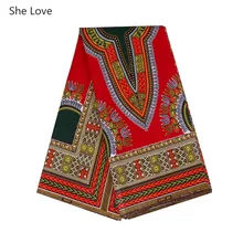 She Love 1 ярд хлопок с цветочным принтом настоящая восковая ткань Анкара африканская швейная ткань для женщин вечернее платье для ручной работы