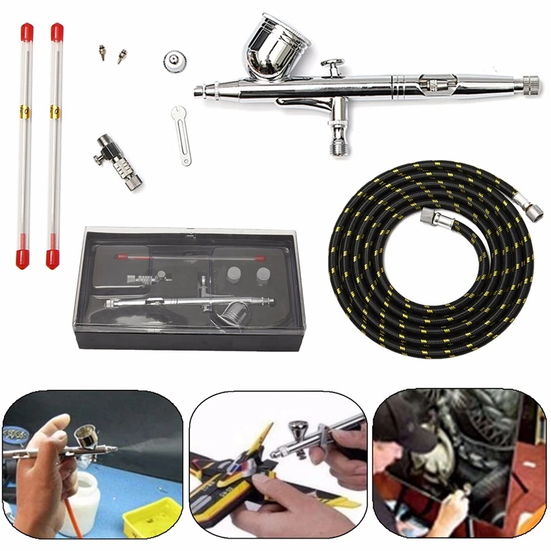 

0.2/0.5mm 7Cc Gravity Spray Gun Spray Set Spray Air Kit Process Practical Paint Art Power Tool Spray Double Action Spray Gun