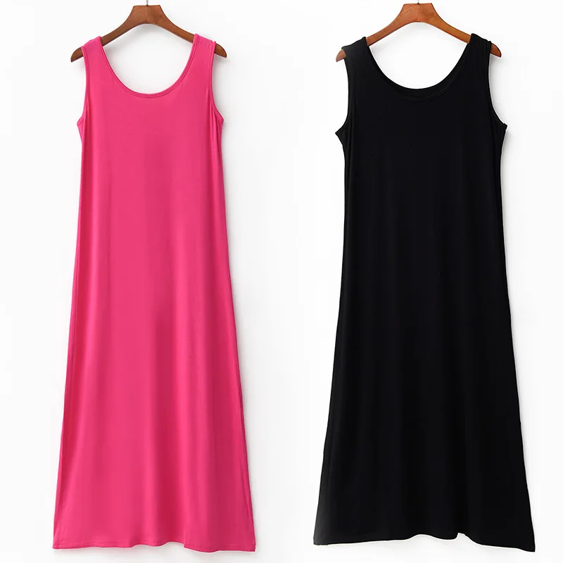 Women Nightgowns Women Nightdresses Sleeping Dress Women Lingerie Plus Size 6XL Sexy Modal Lingerie Nightdress Women Casual Sleepwear Long Nightgown Sleeveless Summer Loose Home Dress