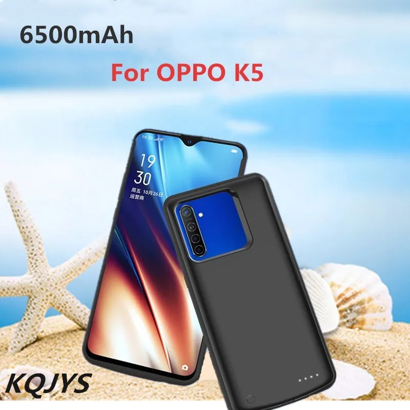 KQJYS 6500 мА портативное зарядное устройство для зарядки аккумулятора OPPO K5 Чехлы