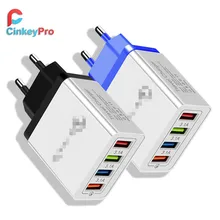 4-Порты USB Зарядное устройство для samsung iPhone huawei стены мобильного телефона 5 V/3.5A Универсальный адаптер быстрой зарядки CinkeyPro