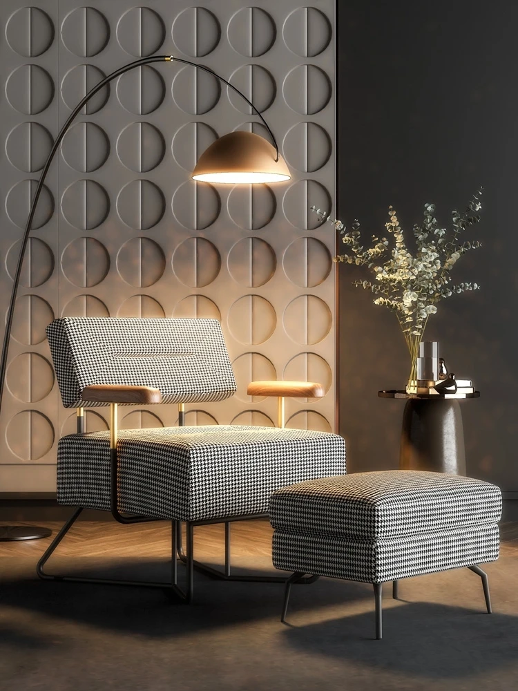 

zq Nordic Single Sofa Lazy Modern Simple Small Apartment Light Luxury Living Room Leisure Chair