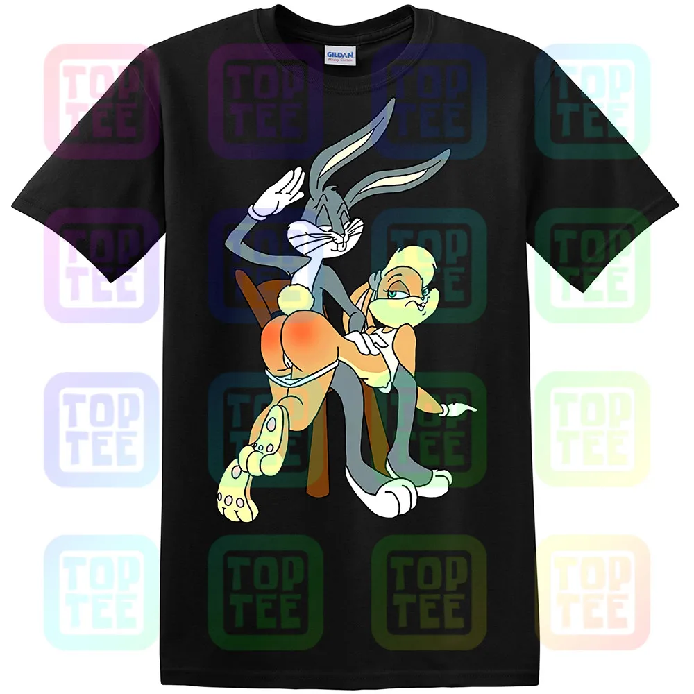 Футболка Looney Tings для мужчин и женщин новая хлопковая Bugs Bunny and Lola | Мужская одежда