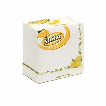 

Nicky Servill.33X33Cm.65U.Limon 2 Capas Servilletas De Papel, Multicolor, 65 Unidedes