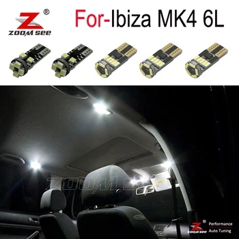 

8pcs LED trunk lamp + LED Interior reading Lights bulb kit for Seat Accessories for Ibiza IV MK4 6L ( 2002 2004 to 2008 )