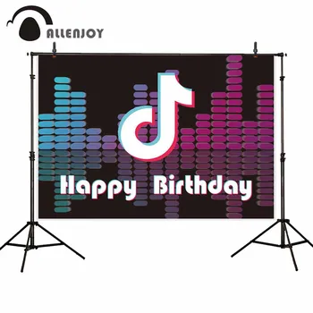 

Allenjoy Musical Symbol Tok Tik Photography Background Happy Birthday Disco Party Wallpapers Colorful Beating Audio Photo Studio