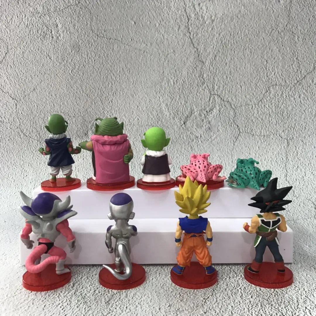 Dragon Ball Симпатичные 8-Saiyan люди солнце Wukong Majin Buu лягушка Фриза капсула игрушка украшение