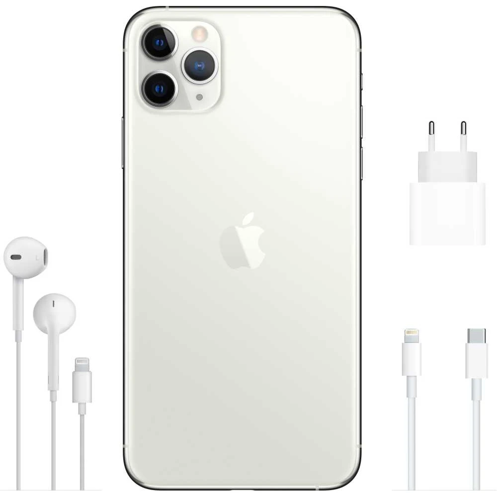 Смартфон Apple iPhone 11 Pro Max MWHP2RU/A 512Gb серебристый 3G 4G 1Sim 6.5" OLED 1242x2688 iOS 13 1