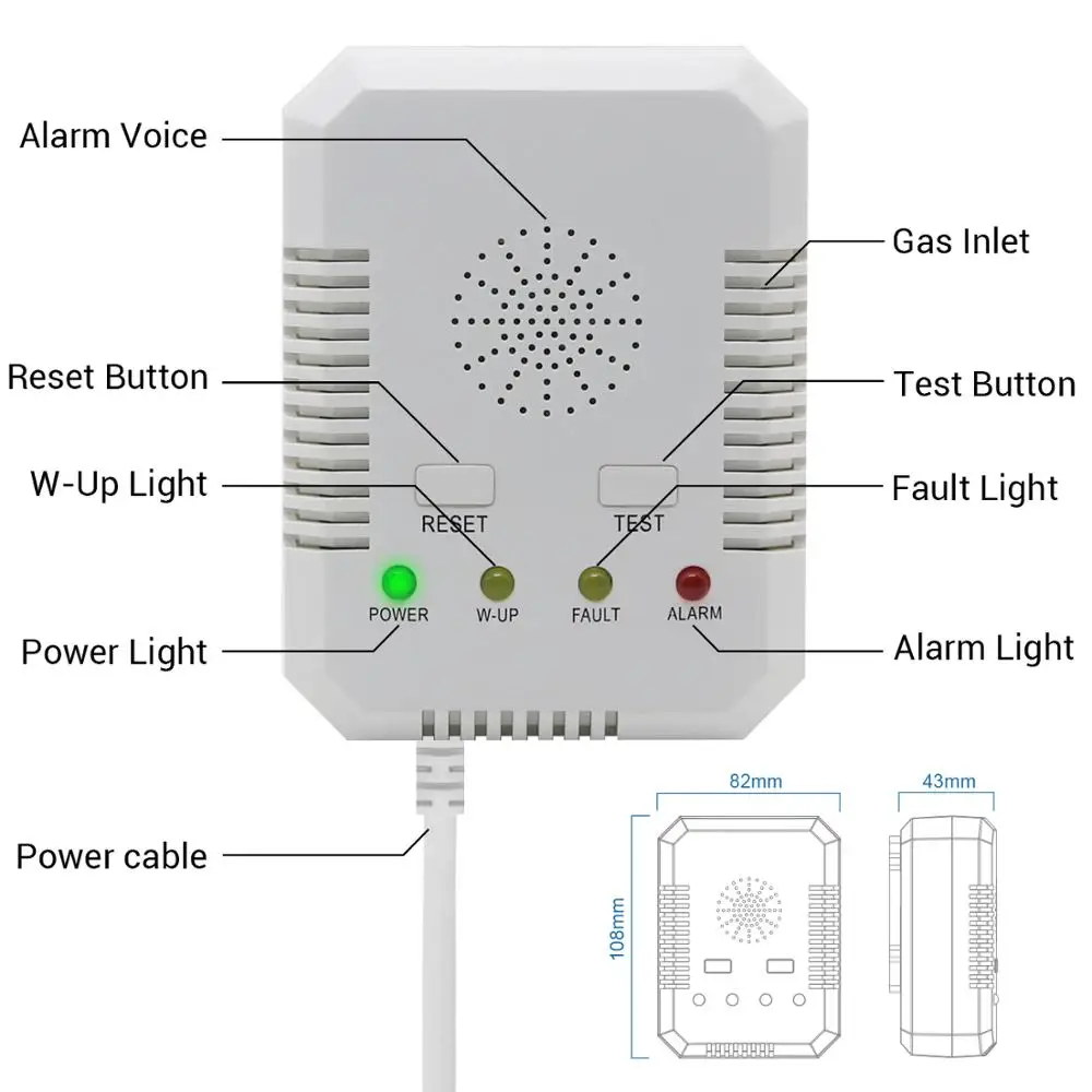 Natural Gas CO Gas Leak Detector Carbon Monoxide Combustible Detector Alarm Tester Home Valve gas leak detector carbon monoxide detector gas detector