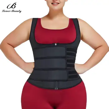 

Lover Beauty Plus Size Waist Trainer Vest 3 Latex Belt Waist Trimmer Compress Belt Modeling Strap Postpartum Band Girdles Corset