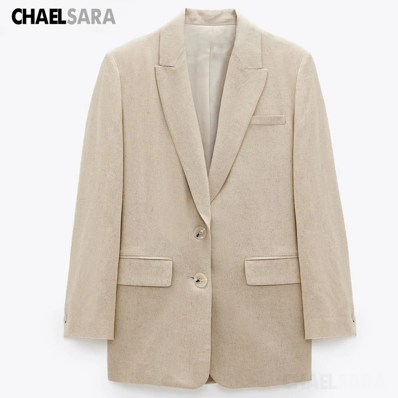 

2020 Spring Autumn Fashion Office Blazer Jacket Women Solid Loose Suit Coat
