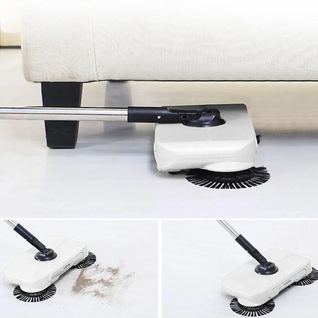 2 in 1 Practical Handheld Wireless Spin Mop White Home Rag Cordless 360 Degree Rotation