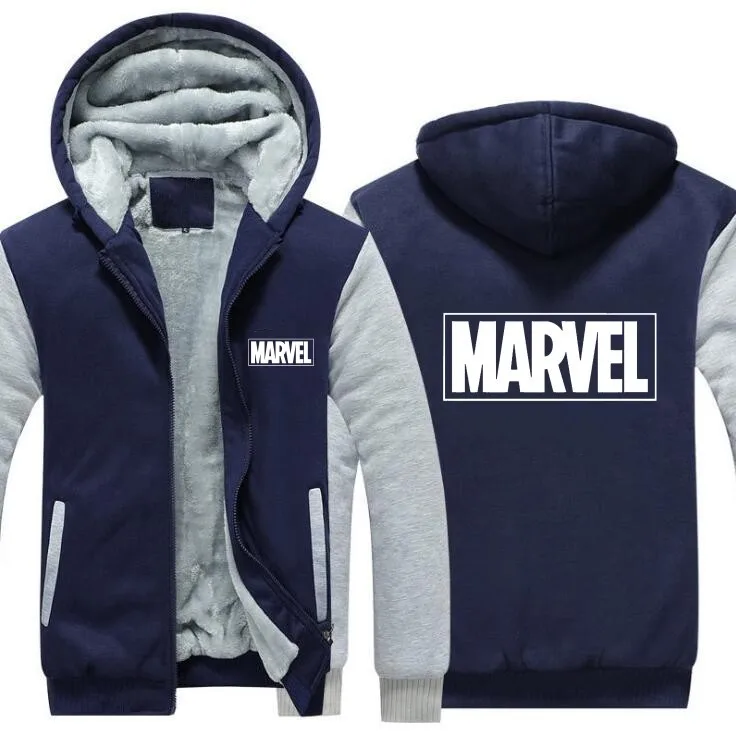 Модные новые толстовки для мужчин и женщин Marvel куртка на молнии толстовки утепленная толстовка пальто одежда Повседневная