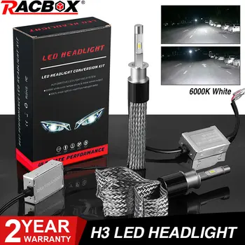

H3 6000K 55W Led Headlight Bulb White Light Car Lamps Fanless Style 10000LM Mini Kit Auto Headlamp Automobile Fog Lights Bulbs