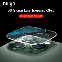 Ihuigol-Protector de lente de cámara trasera, cristal templado 3D 9H para iPhone 12 Pro Max Mini, película protectora de cubierta completa para iPhone 12 Pro