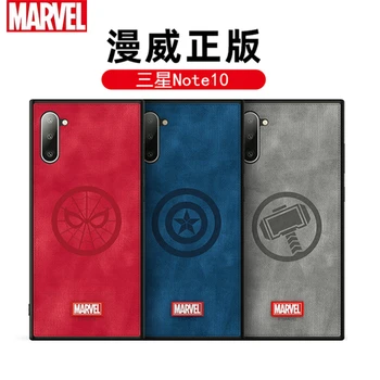 

Original Marvel Protection Phone Case For Samsung Galaxy Note 10 Plus + Iron Man Captain America Spiderman Thor Back Cover Funda