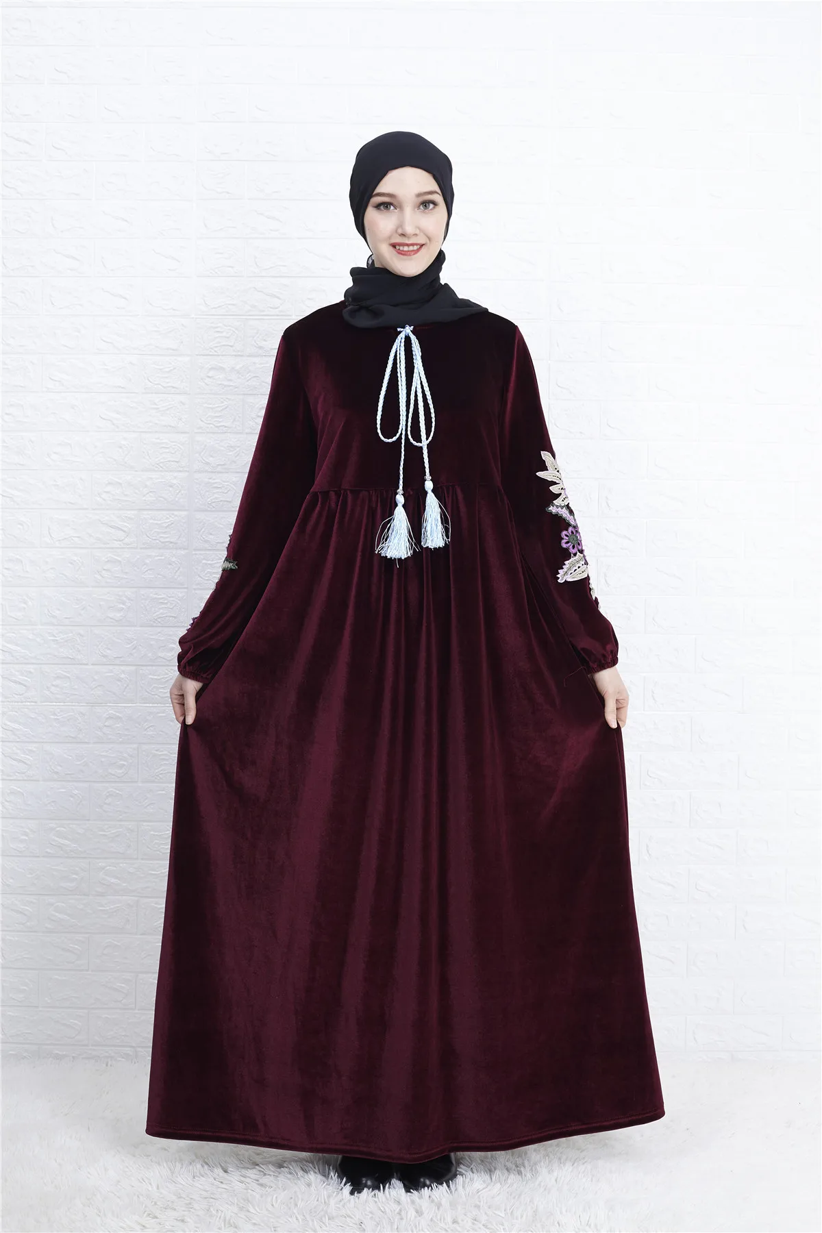 Dromiya abaya свободный женский Восточный халат длинное мусульманское платье макси арабский молитвенный халат jilbaw Исламская одежда платье осеннее свободное Рамадан