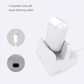 

Hot 2-in-1 Charging Stand Simple Portable Phone Headphone Desk Charger Case Base Holder For AirPods For IPhone